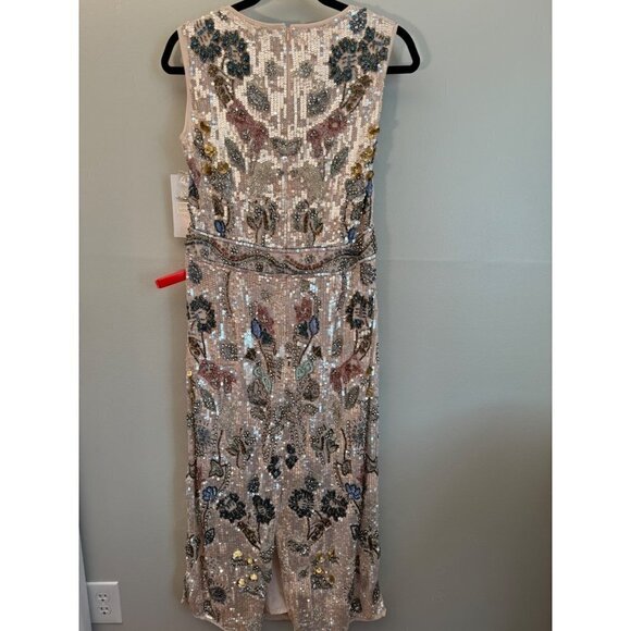 Mac Duggal Sleeveless Beaded Sequin Dress Short Midi Size 12 93535 NEW - Picture 6 of 14